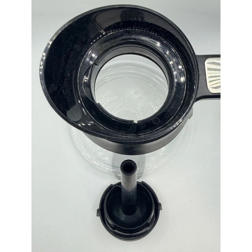 Ninja Glass Coffee Carafe Replacement Black Lid and Handle with Silver Accent